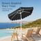 Best Choice Products 7.5ft Patio Market Umbrella with Wavy Trim, Fade-Resistant, Crank & Tilt, Wind Vent